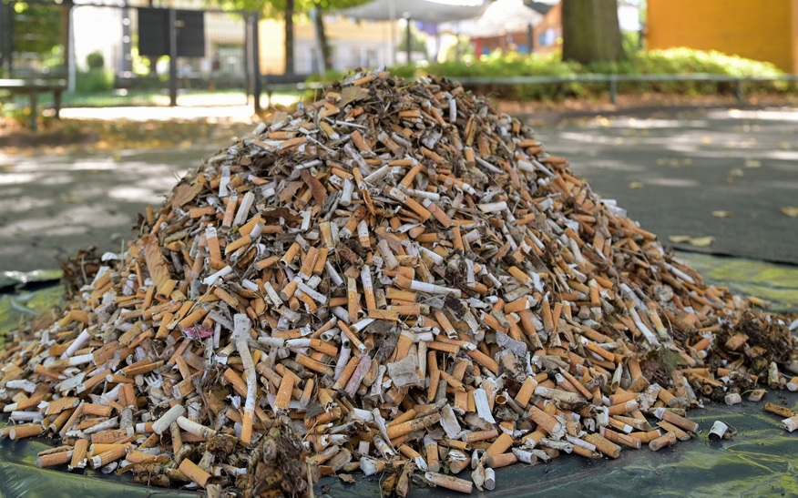 Ganze 6,5 Kilogramm – und damit rund 32.200 Zigarettenstummel – kamen bei der Sammelaktion der Stadtverwaltung zusammen.