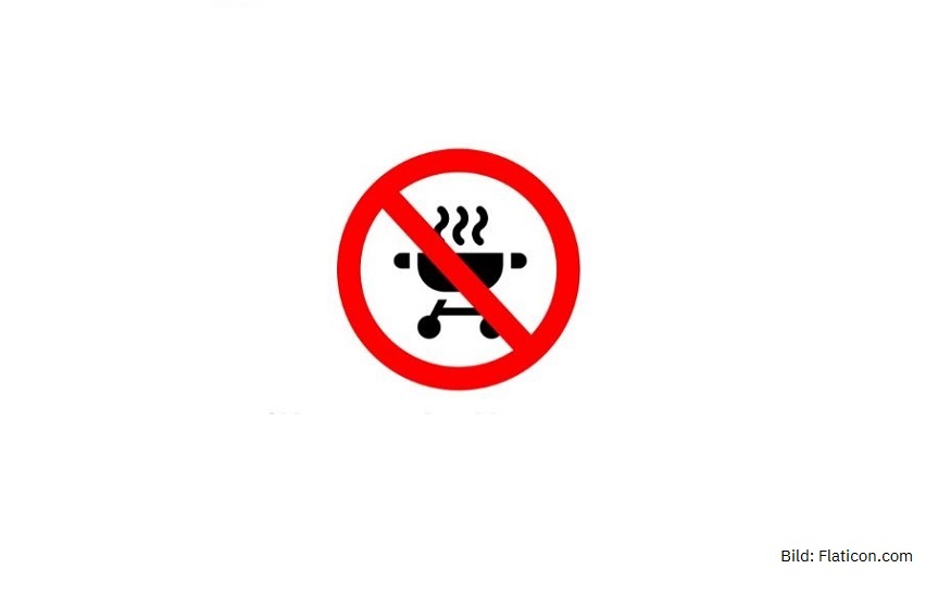 Ab sofort und bis auf Weiteres gilt aufgrund der erhöhten Brandgefahr ein Grillverbot im Freizeitpark Kornwestheim.