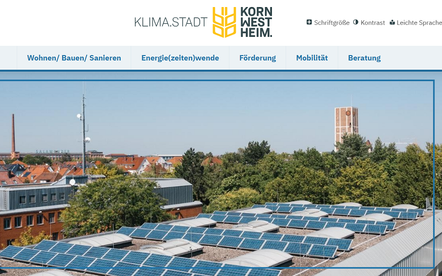 Die neue Klimaschutz-Webseite ist unter klimastadt.kornwestheim.de erreichbar. 