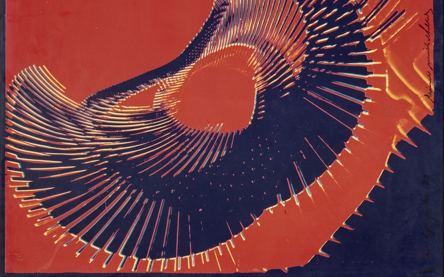 Reiner Michelfelder, ars dynografia D3, 1969, Cibachrome Print, 106 x 83 cm, Sammlung im Museum im Kleihues-Bau. Foto: Frank Kleinbach.