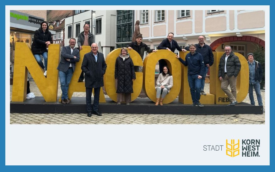 Verwaltungsspitze, sowie Mitarbeiterinnen und Mitarbeiter der Stadt Kornwestheim in Nagold zu einem Austausch Verwaltungsspitze, sowie Mitarbeiterinnen und Mitarbeiter der Stadt Kornwestheim in Nagold zu einem Austausch