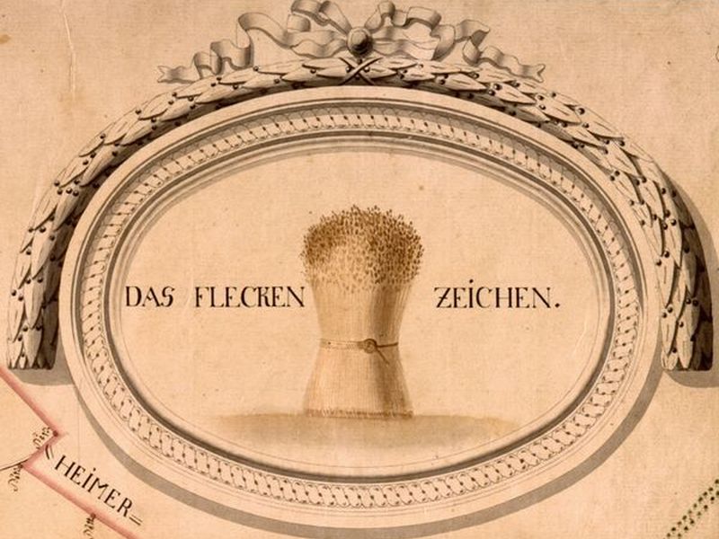 Das Fleckenzeichen von 1782 mit der Korngarbe.