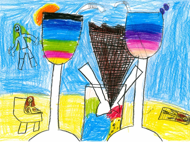 Sarah Kolitsas hat mit ihrem Bild den ersten Platz beim Malwettbewerb 2025 belegt